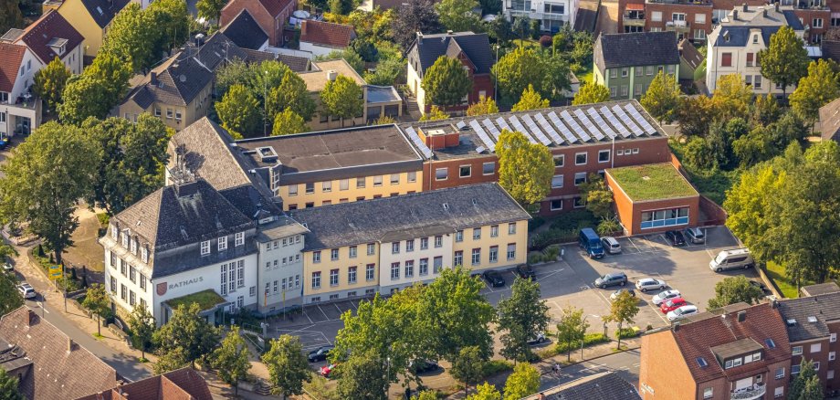 Town hall building from above